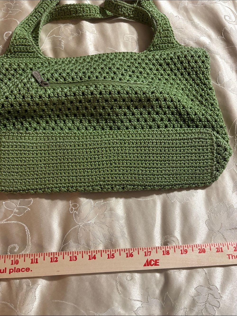 The Sak Olive Green Crochet Shoulder Bag - Picture 2 of 6